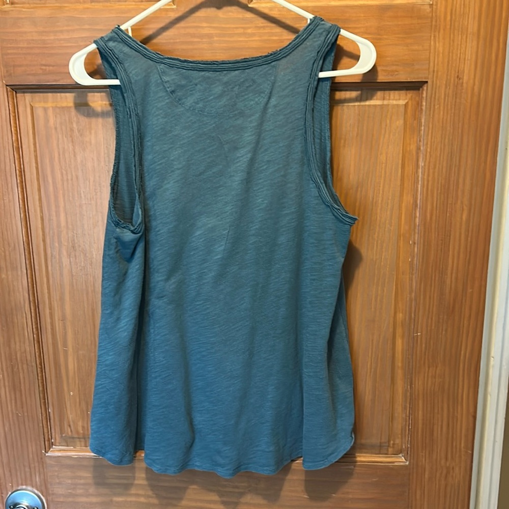 Women's Blue Tank Top 100% pure cotton. Pure good. - Picture 2 of 4